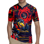 Adelaide Crows Rugby Jersey Mascot Cartoon Football Illustration Style