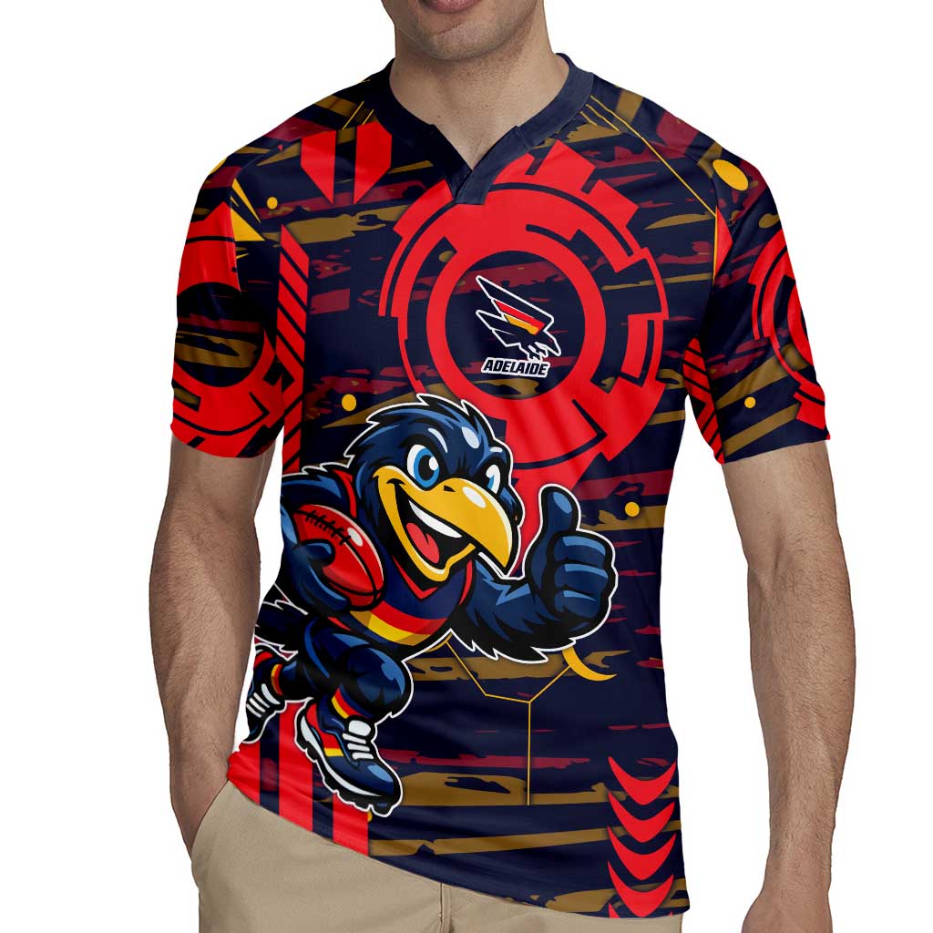 Adelaide Crows Rugby Jersey Mascot Cartoon Football Illustration Style