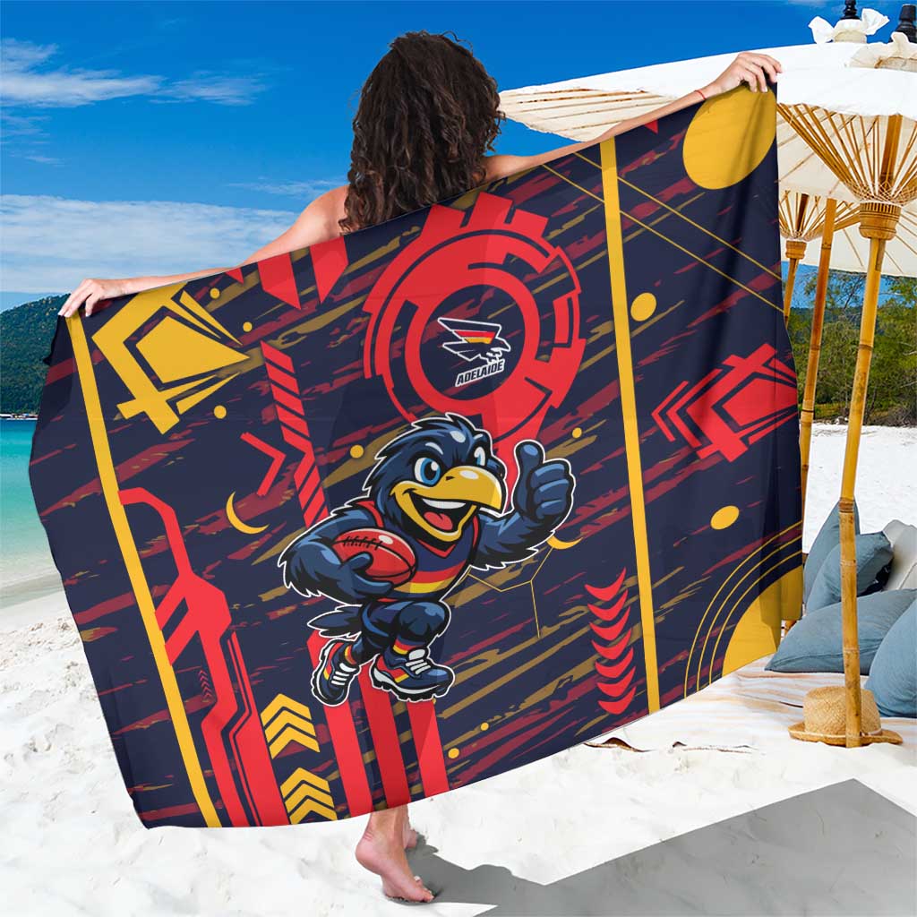 Adelaide Crows Sarong Mascot Cartoon Football Illustration Style