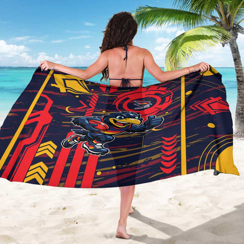Adelaide Crows Sarong Mascot Cartoon Football Illustration Style