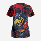 Adelaide Crows Scrub Top Mascot Cartoon Football Illustration Style