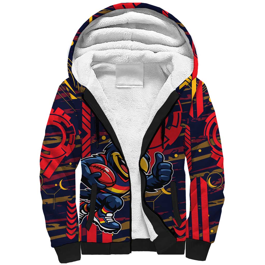 Adelaide Crows Sherpa Hoodie Mascot Cartoon Football Illustration Style