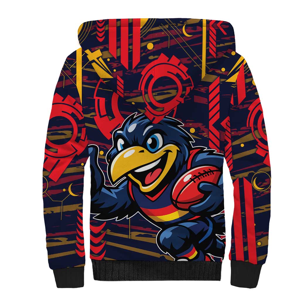 Adelaide Crows Sherpa Hoodie Mascot Cartoon Football Illustration Style