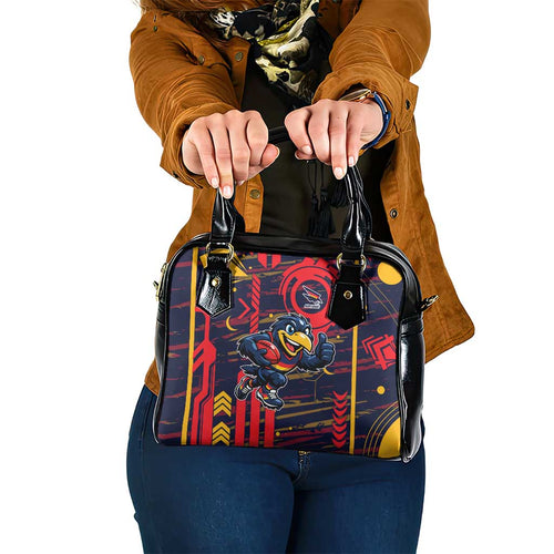 Adelaide Crows Shoulder Handbag Mascot Cartoon Football Illustration Style