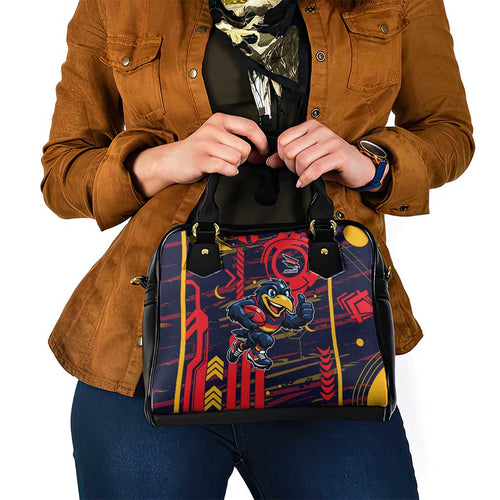 Adelaide Crows Shoulder Handbag Mascot Cartoon Football Illustration Style
