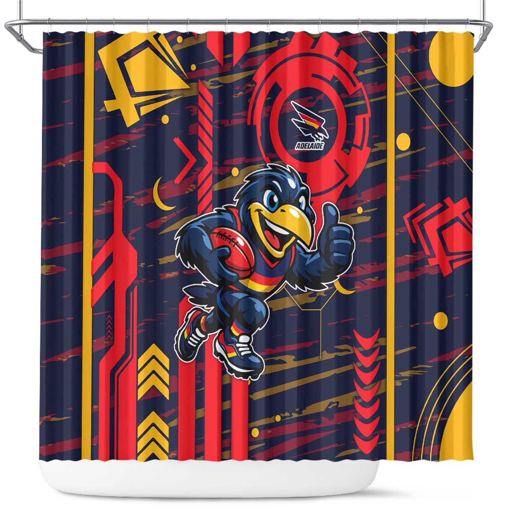 Adelaide Crows Shower Curtain Mascot Cartoon Football Illustration Style