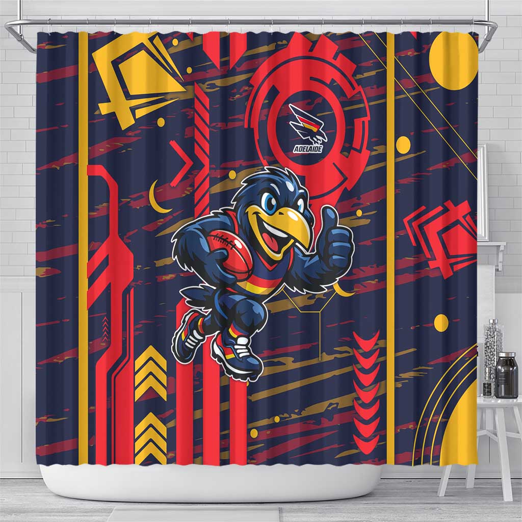 Adelaide Crows Shower Curtain Mascot Cartoon Football Illustration Style