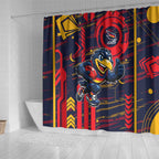 Adelaide Crows Shower Curtain Mascot Cartoon Football Illustration Style
