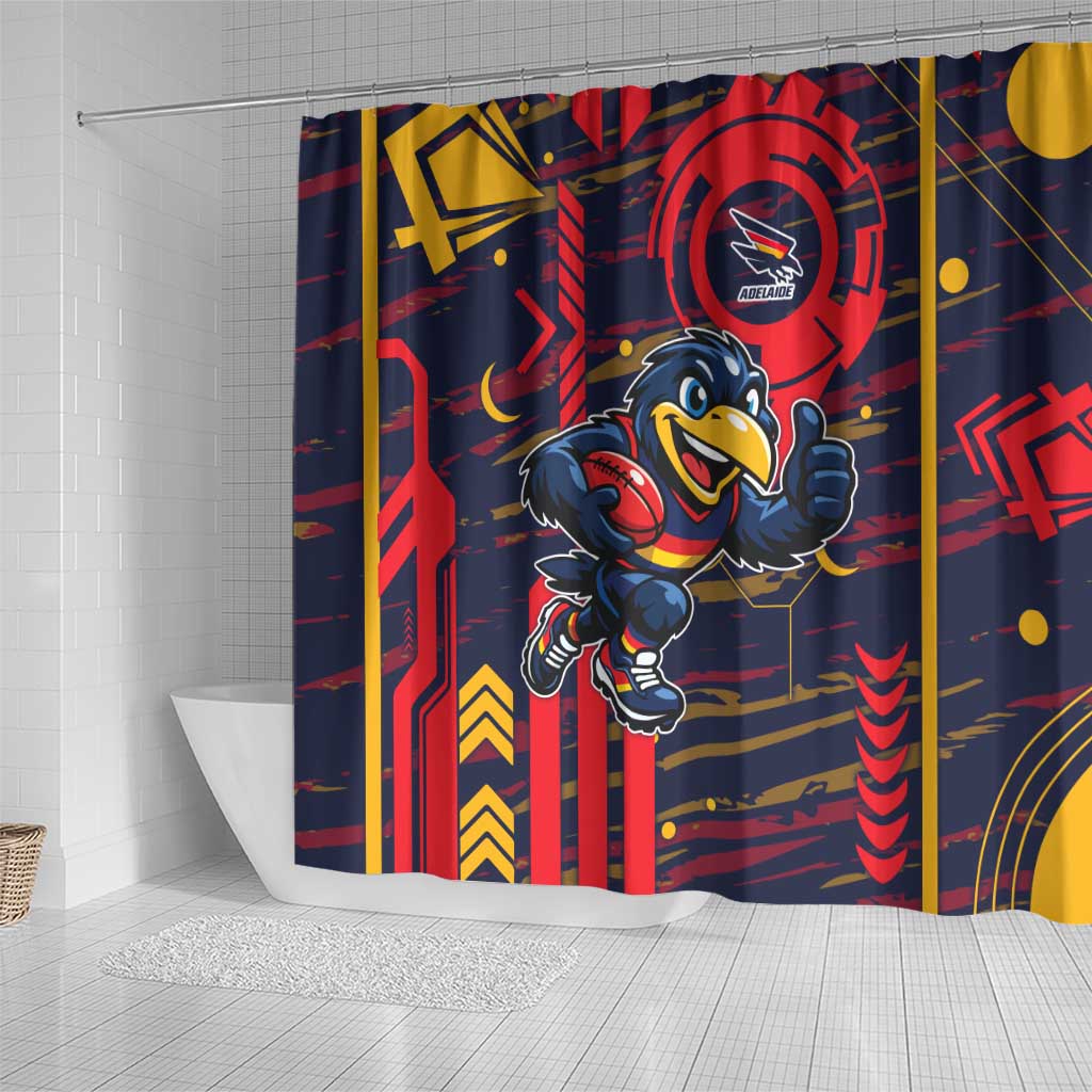 Adelaide Crows Shower Curtain Mascot Cartoon Football Illustration Style