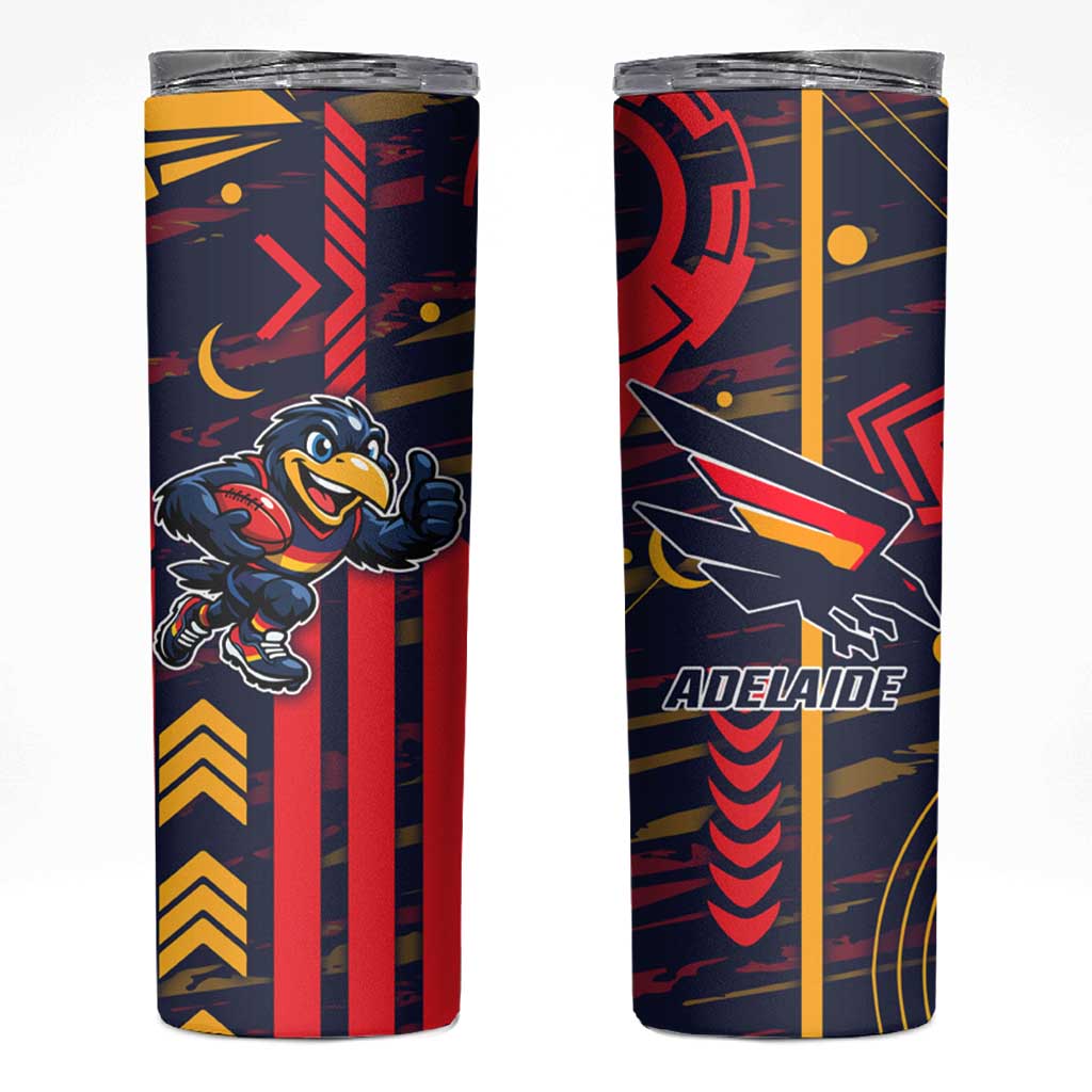 Adelaide Crows Skinny Tumbler Mascot Cartoon Football Illustration Style