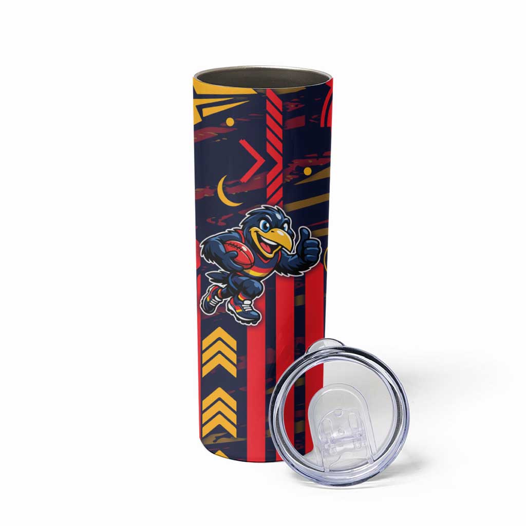 Adelaide Crows Skinny Tumbler Mascot Cartoon Football Illustration Style