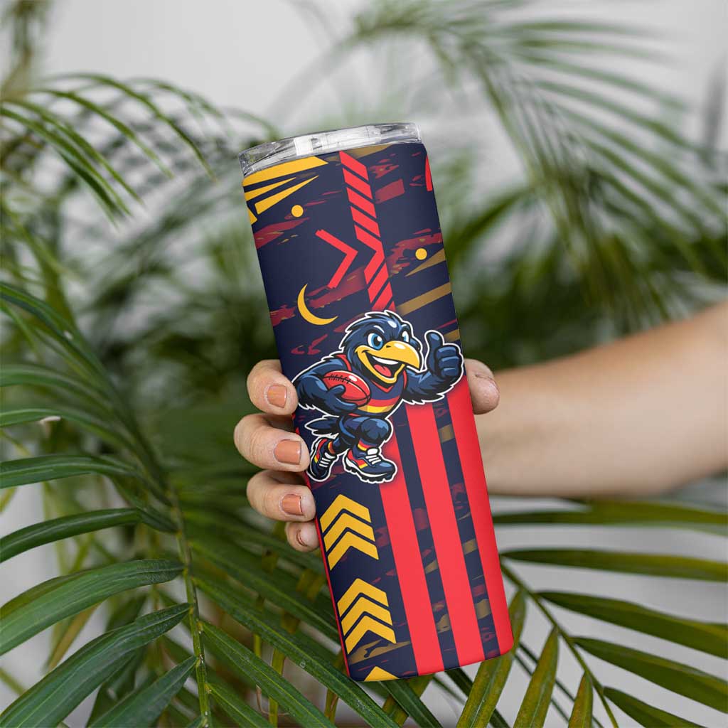 Adelaide Crows Skinny Tumbler Mascot Cartoon Football Illustration Style