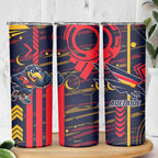 Adelaide Crows Skinny Tumbler Mascot Cartoon Football Illustration Style