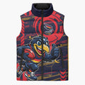 Adelaide Crows Sleeveless Puffer Jacket Mascot Cartoon Football Illustration Style