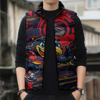 Adelaide Crows Sleeveless Puffer Jacket Mascot Cartoon Football Illustration Style