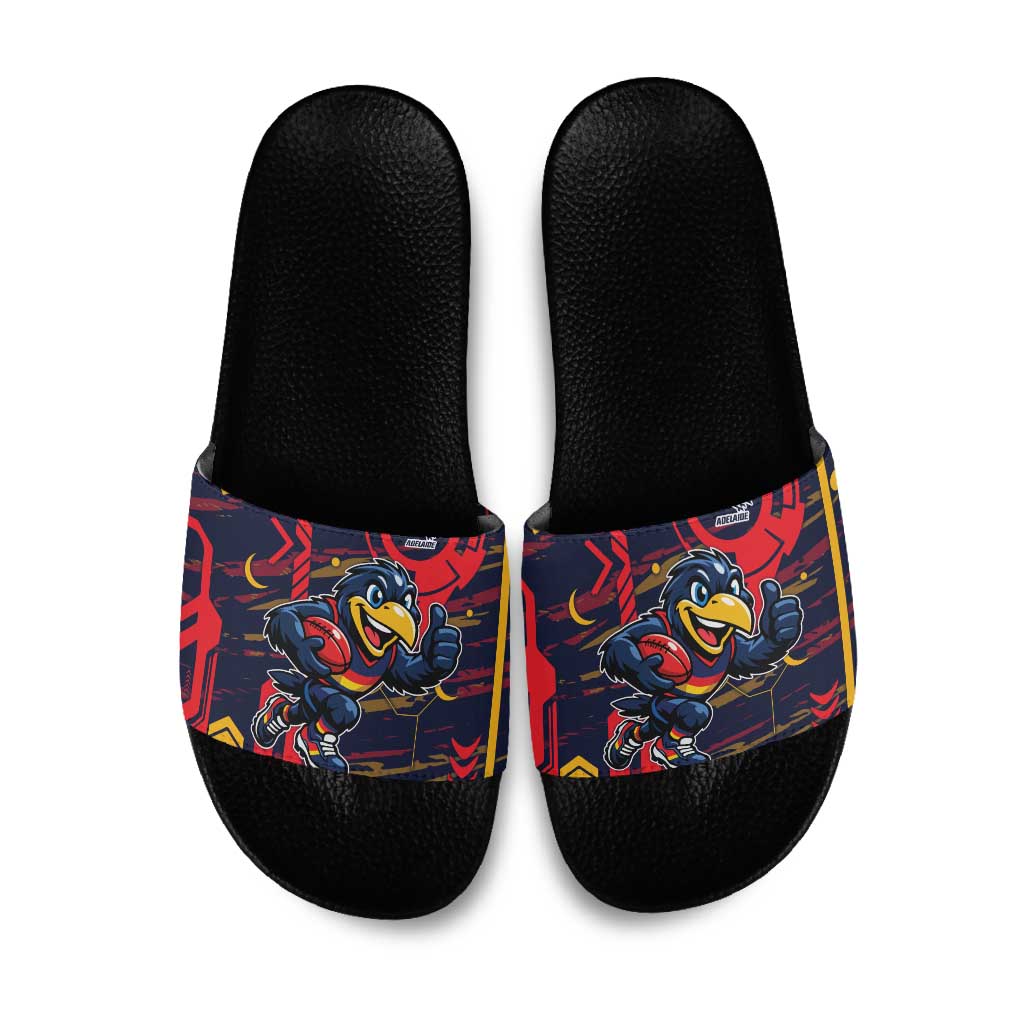 Adelaide Crows Slide Sandals Mascot Cartoon Football Illustration Style