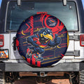Adelaide Crows Spare Tire Cover Mascot Cartoon Football Illustration Style