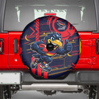 Adelaide Crows Spare Tire Cover Mascot Cartoon Football Illustration Style