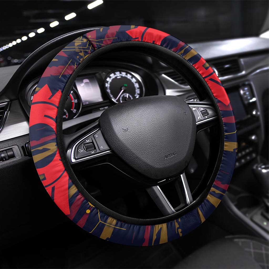 Adelaide Crows Steering Wheel Cover Mascot Cartoon Football Illustration Style