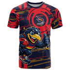 Adelaide Crows T Shirt Mascot Cartoon Football Illustration Style