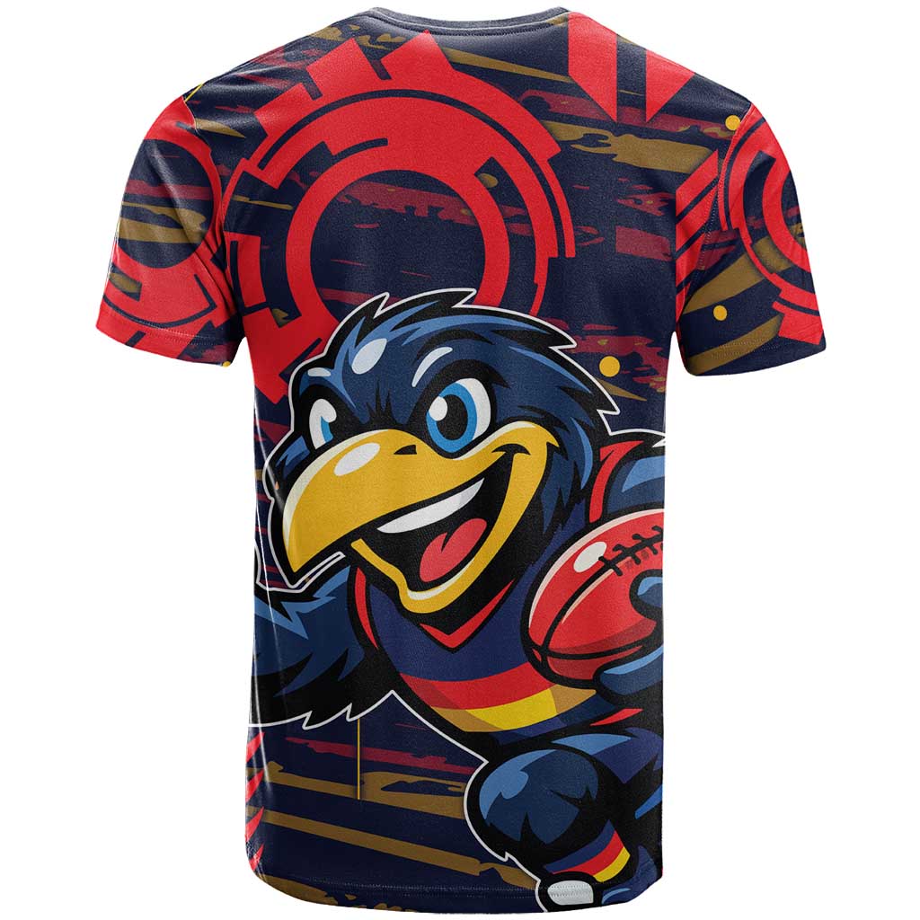 Adelaide Crows T Shirt Mascot Cartoon Football Illustration Style
