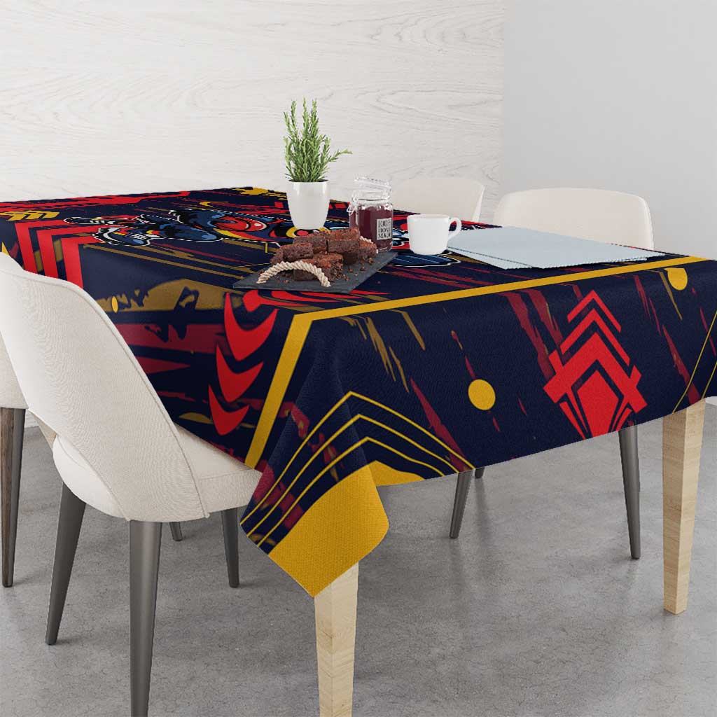 Adelaide Crows Tablecloth Mascot Cartoon Football Illustration Style