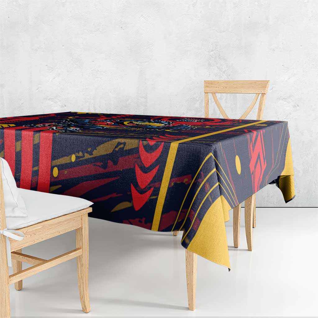 Adelaide Crows Tablecloth Mascot Cartoon Football Illustration Style