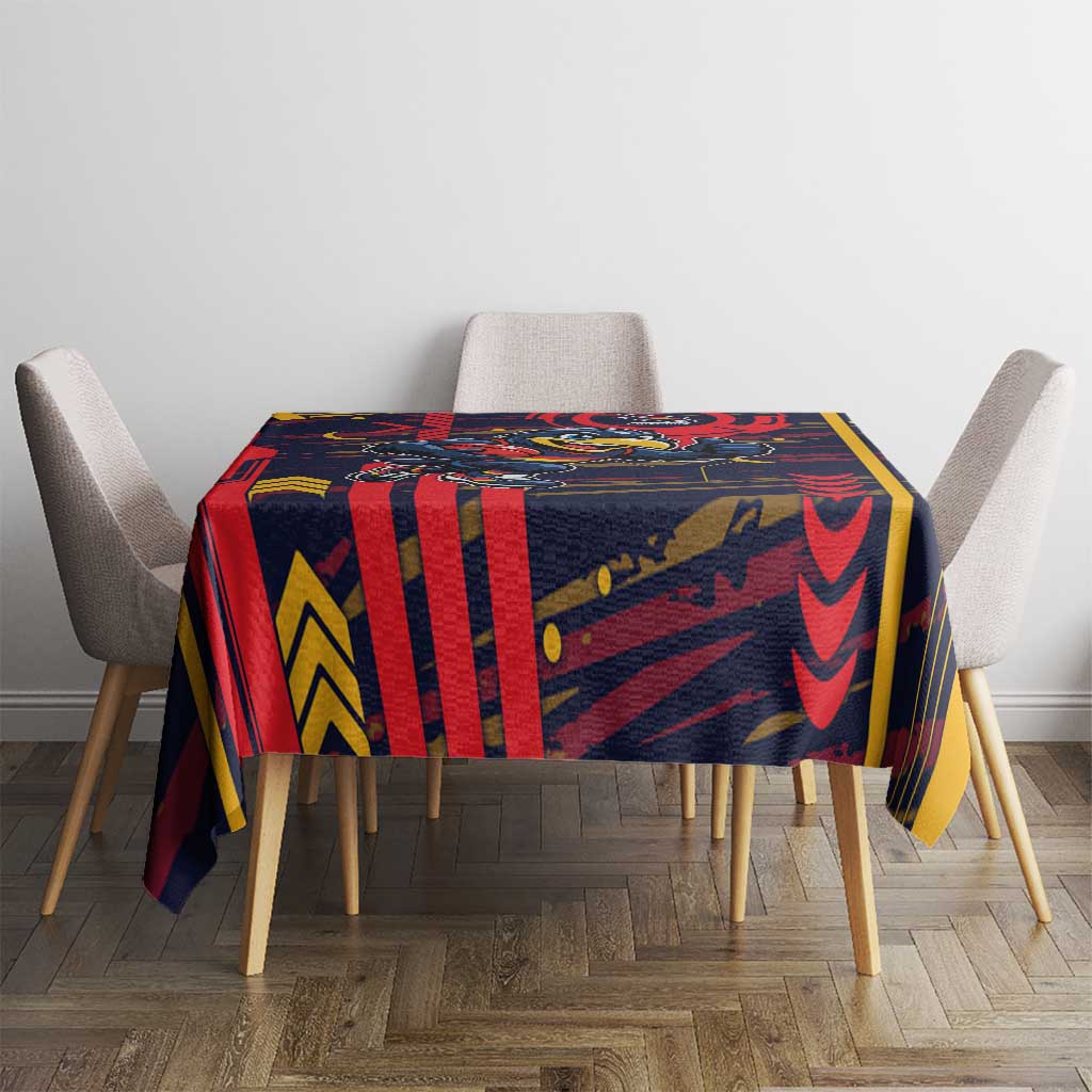 Adelaide Crows Tablecloth Mascot Cartoon Football Illustration Style