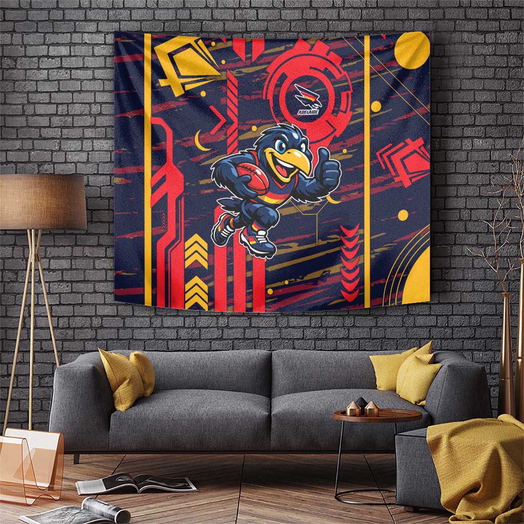 Adelaide Crows Tapestry Mascot Cartoon Football Illustration Style