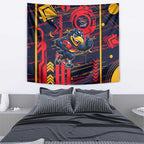 Adelaide Crows Tapestry Mascot Cartoon Football Illustration Style