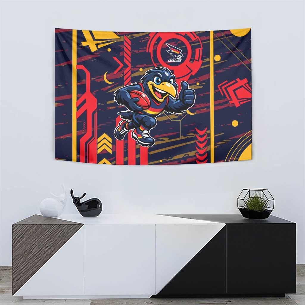 Adelaide Crows Tapestry Mascot Cartoon Football Illustration Style
