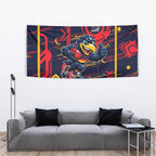 Adelaide Crows Tapestry Mascot Cartoon Football Illustration Style