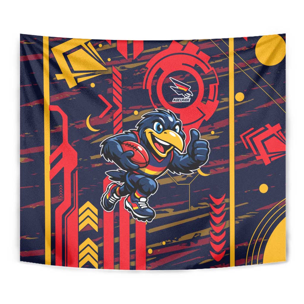 Adelaide Crows Tapestry Mascot Cartoon Football Illustration Style
