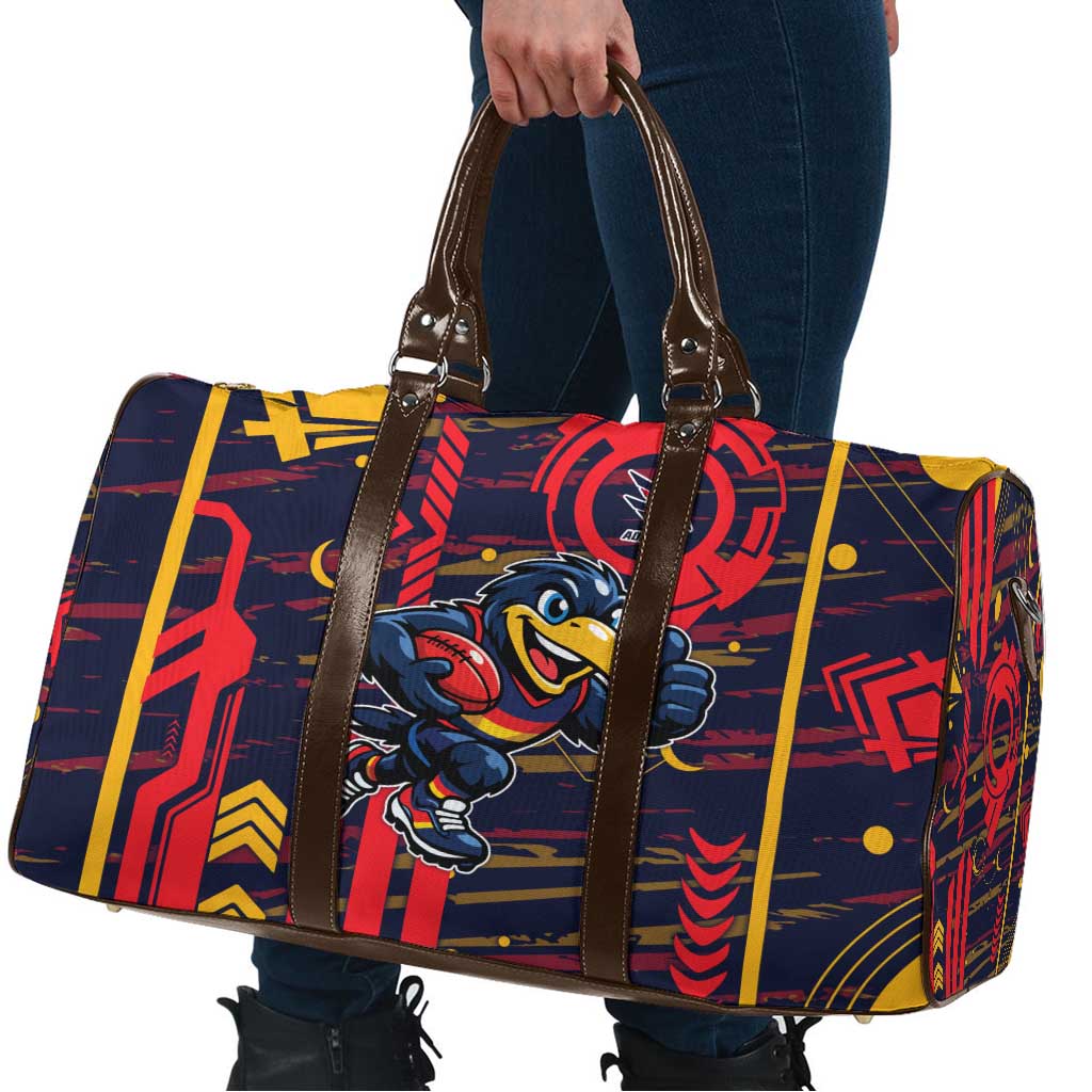 Adelaide Crows Travel Bag Mascot Cartoon Football Illustration Style