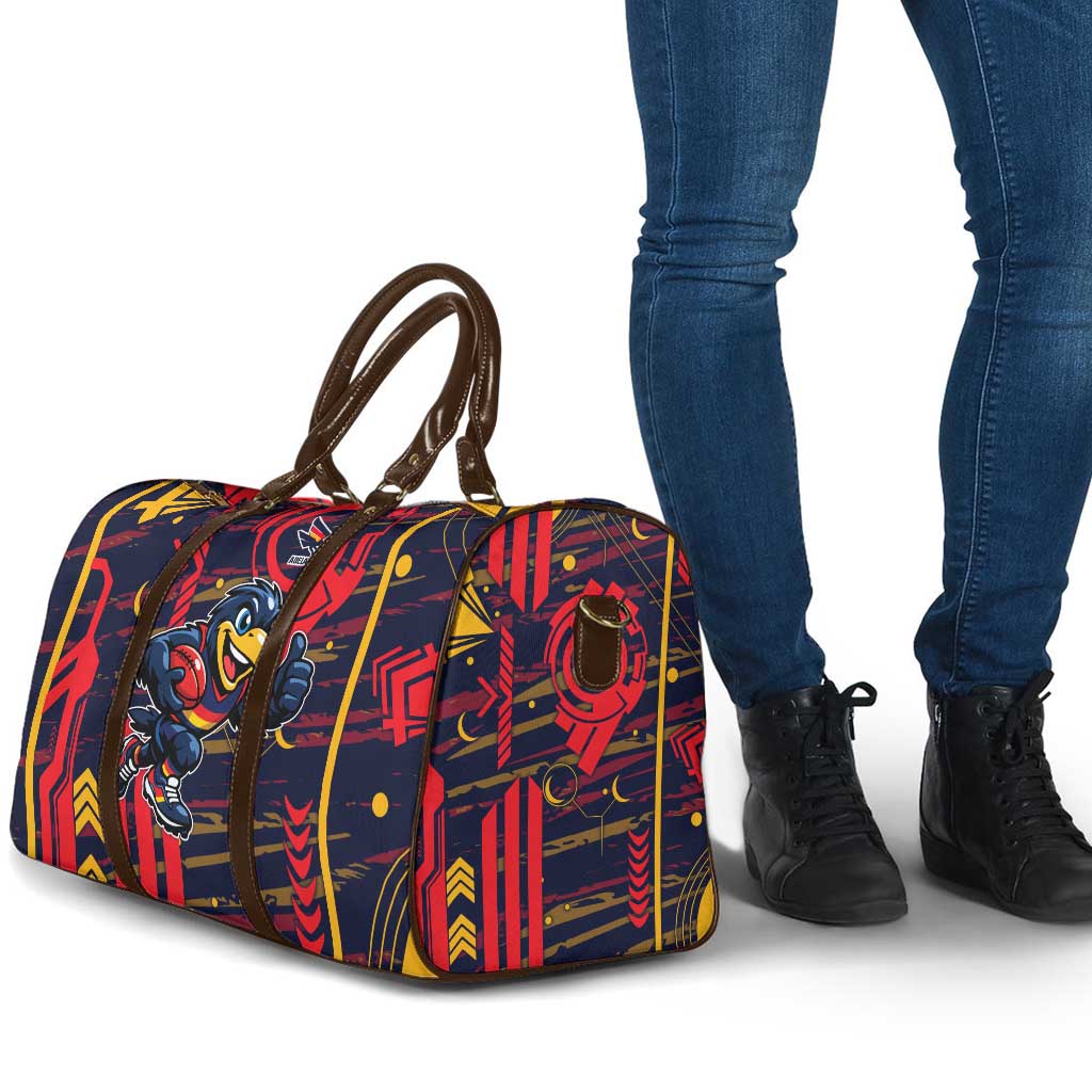 Adelaide Crows Travel Bag Mascot Cartoon Football Illustration Style
