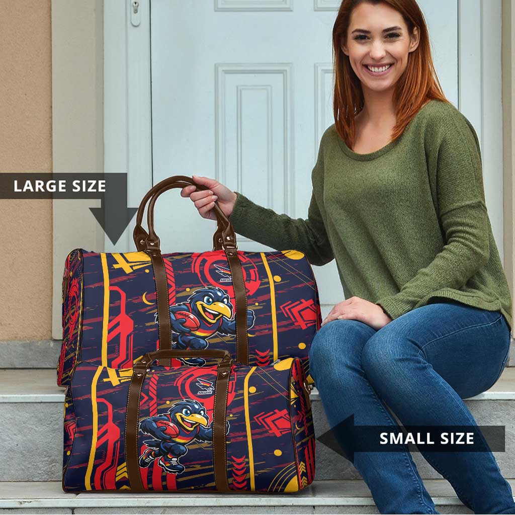 Adelaide Crows Travel Bag Mascot Cartoon Football Illustration Style