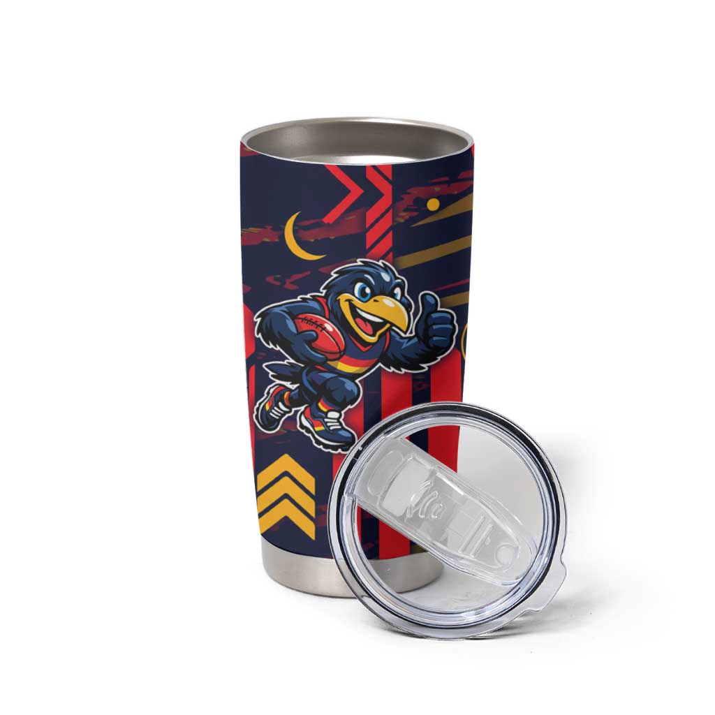 Adelaide Crows Tumbler Cup Mascot Cartoon Football Illustration Style