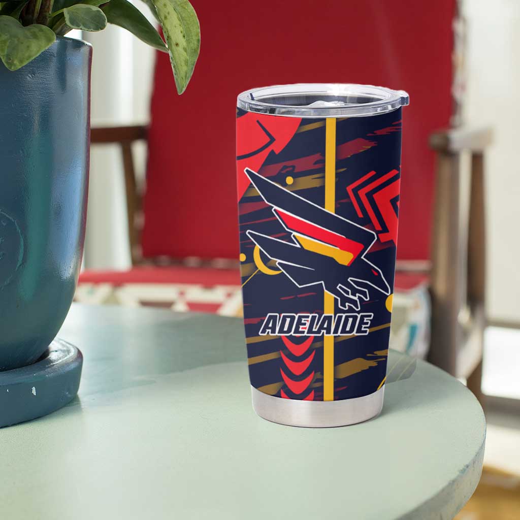 Adelaide Crows Tumbler Cup Mascot Cartoon Football Illustration Style