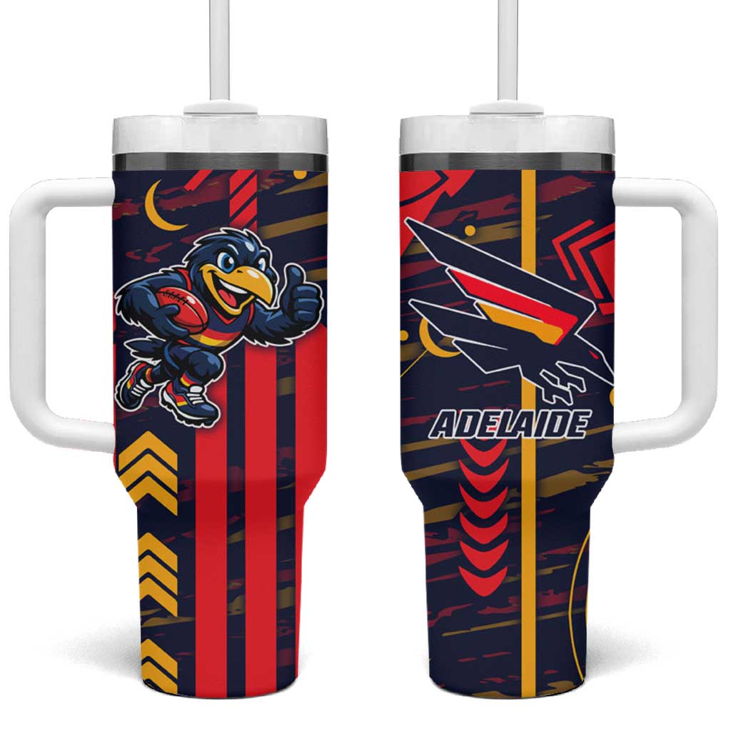 Adelaide Crows Tumbler With Handle Mascot Cartoon Football Illustration Style