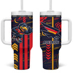 Adelaide Crows Tumbler With Handle Mascot Cartoon Football Illustration Style