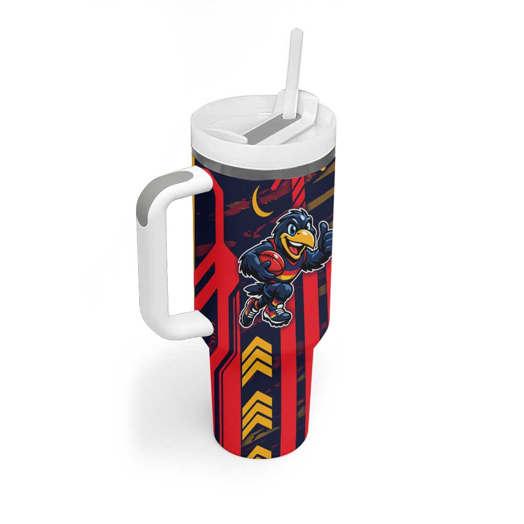 Adelaide Crows Tumbler With Handle Mascot Cartoon Football Illustration Style