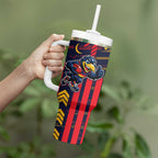 Adelaide Crows Tumbler With Handle Mascot Cartoon Football Illustration Style