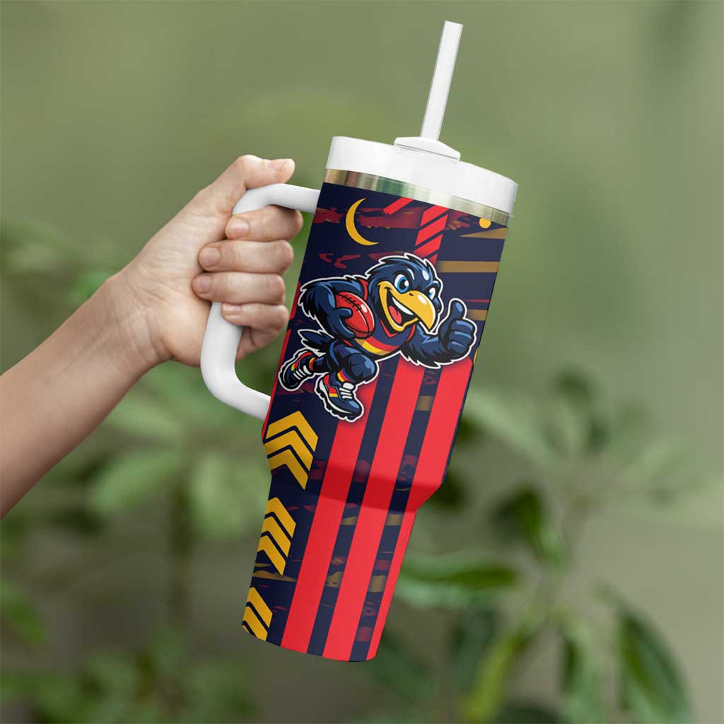 Adelaide Crows Tumbler With Handle Mascot Cartoon Football Illustration Style