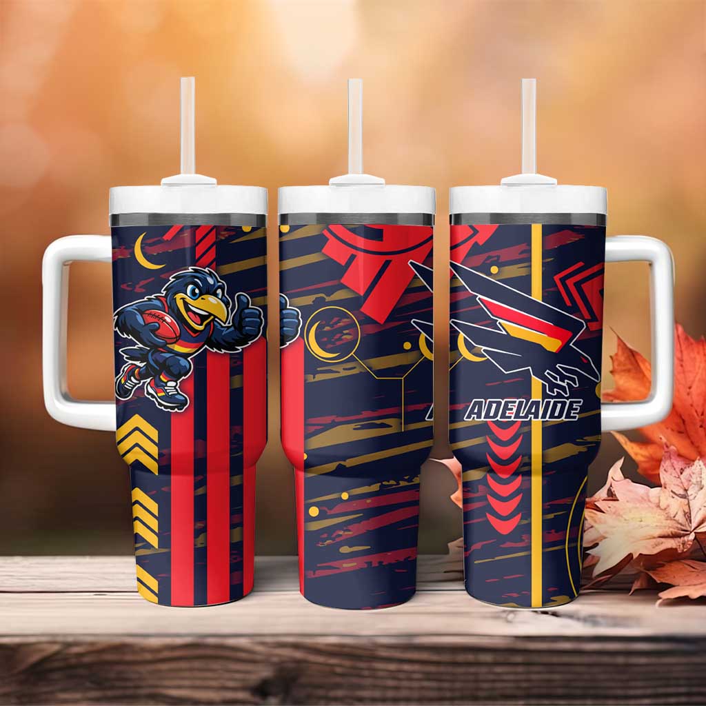 Adelaide Crows Tumbler With Handle Mascot Cartoon Football Illustration Style