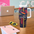 Adelaide Crows Tumbler With Handle Mascot Cartoon Football Illustration Style