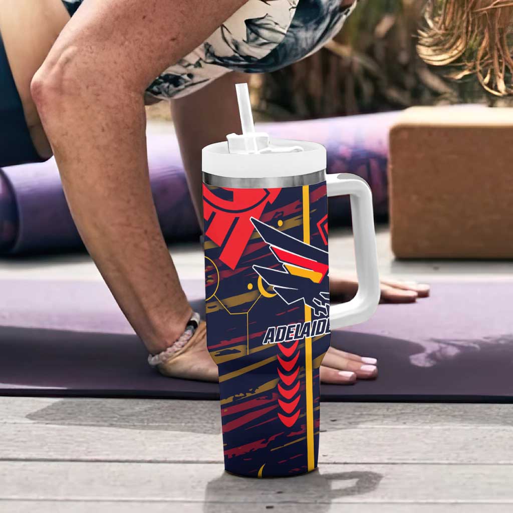 Adelaide Crows Tumbler With Handle Mascot Cartoon Football Illustration Style