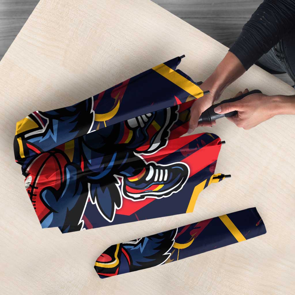 Adelaide Crows Umbrella Mascot Cartoon Football Illustration Style