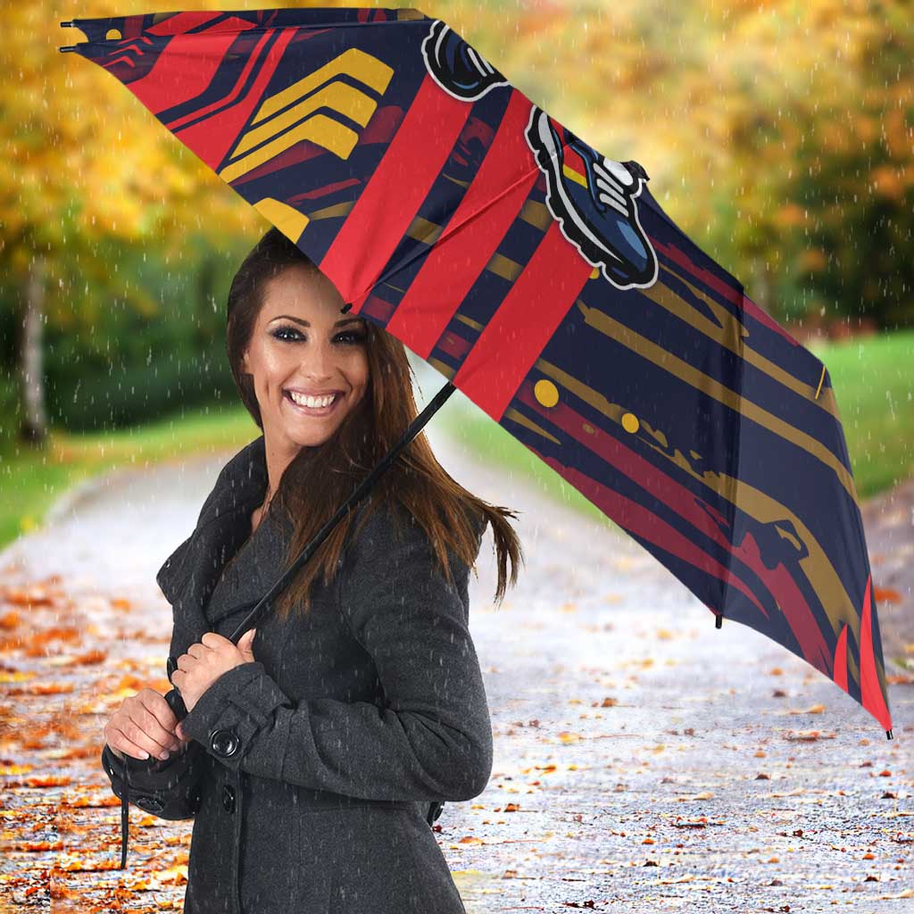 Adelaide Crows Umbrella Mascot Cartoon Football Illustration Style