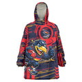 Adelaide Crows Wearable Blanket Hoodie Mascot Cartoon Football Illustration Style