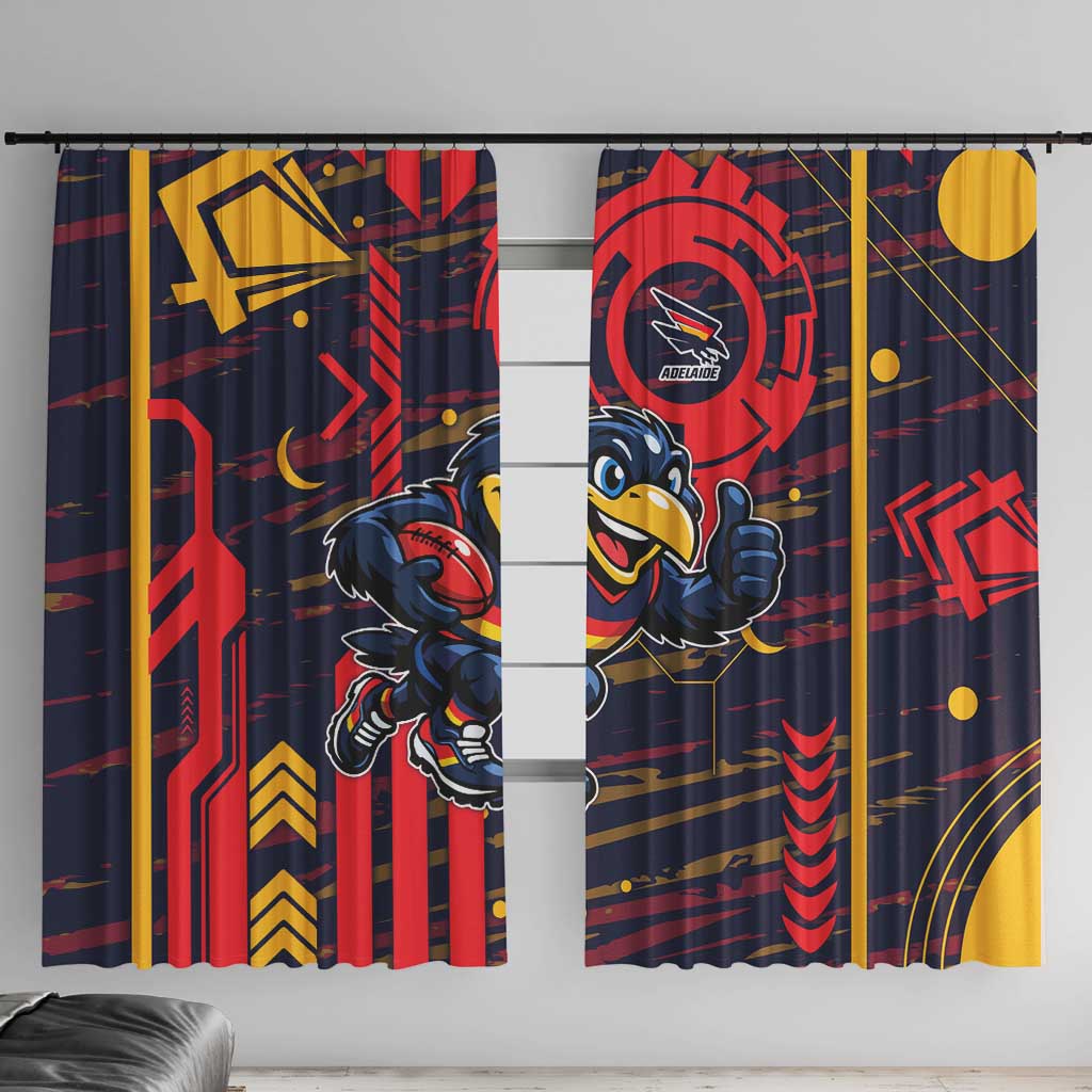 Adelaide Crows Window Curtain Mascot Cartoon Football Illustration Style
